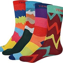 Funky Rainbow Colorful Crew Socks For Men And Women, Pack of 4 Pairs-image-29