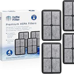 Fette Filter - Air Purifier Filter Compatible with GermGuardian FLT4010 Models AC4010 & AC4020 Series and Black + Decker Model BXAP040 Air Purifiers (Filter A) - Pack of 4-20