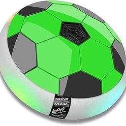Gooyo GY3222 Floating Hover Football with Colorful Flash Light Effect | Indoor & Outdoor Pro Air Football Game for Kids/Girls/Boys/Gifts | Green Color, Power Source: 4xAA Battery (Not Included)-7