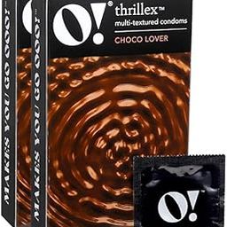 O! Thrillex Multi-Textured Flavored Condoms for Men | Dotted, Ribbed & Contoured Condom with Extra Lubrication | Choco Lover (Pack of 2 * 10 Count Each Pack)-5