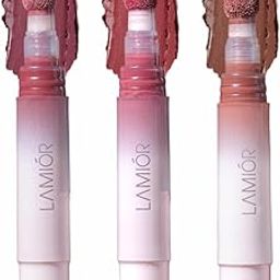 LAMIOR Blurry Fudgy Lip Tint - Combo of 3, Shade - Bitter Sweet | Ultra Velvety Matte | Transfer Proof & Hydrating Formula | Long-Lasting Lip Tint with Cushion Applicator | Vegan & Cruelty-Free-image-80