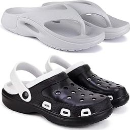 Combo Pack of 2 Slipper/Flip Flops/Slides/Clogs/Sandals for Men (V-600 Vs Shell)-image-62
