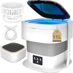 Welko Portable Mini Washing Machine, Foldable Washing Machine Top Load Fully Automatic with 3 Modes Spinner and Dryer, Semi Automatic Bucket Washer for Travel, Home, Baby Clothes-23