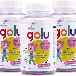 Nutrina Health Labs Golu Bright Eye Gummies For Kids (5-13 years) Vegetarian | With Omega 3(DHA - Algai) | Promotes Better Eye Health and Reduces Strain, Sharper Brain | 90 Gummies (3 Bottles of 30 gummies)-26