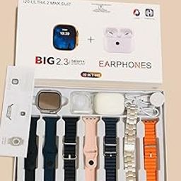 I20 Smartwatch Combo: Bluetooth Calling, Health Monitoring, Android & iOS Support – 10-in-1 Set (Watch, TWS Buds, Case, 7 Multi Straps) for Men & Women-17