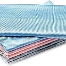 P-PLUS INTERNATIONAL Microfiber Glass Cleaning Cloths Streak Free - Lint Free - Quickly Clean Windows, Windshields, Mirrors, and Stainless Steel (Pack of 5)-image-45