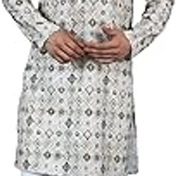 Digital Print Cotton Silk Cream Kurta Payjama-picture-32