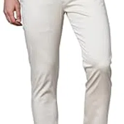 british club 100% Cotton Slim Fit Flat-Front Trousers for Men | Tailored Design for a Clean Look | Versatile for Office & Casual Wear | Lightweight Breathable Fabric | Black-picture-1
