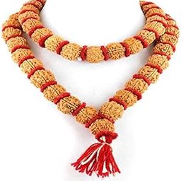 Natural & Original 5 Mukhi Rudraksha Kantha Mala Big Beads (54+1=55 Beads) (1 Pc)-image-6