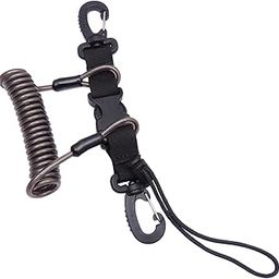 HUANGTNG Scubas Diving Lanyard Steel Wire Spring Coiled Heavy Duty Lanyard with Buckle for Cameras and Dive Lights-image-68