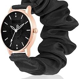 ™ Scrunchies Watch Classic New Dial & Unique Soft Pattern Solid Fabric Wristband I Watch Cute Elastic Scrunchy Bands Watch for Women & Girls-image-56