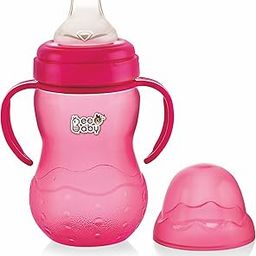 BEEBABY Grippee Soft Silicone Spout Sippy Cup with Handle for Babies, Leak Proof, Anti Spill Sipper for Baby 6 Months+, 100% BPA Free (Grippee - Pink, 300 ML)-image-21