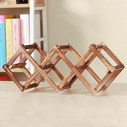 Lifestyle Healpmate Foldable Wooden Wine Rack Organizer Display Shelf, Capacity 5 Bottle (5 Wine)-image-41