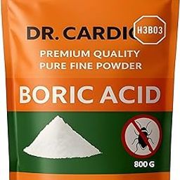 Dr Cardio Pure Boric Powder, for Cockroaches, Ant Repellent, Bed Bugs Killer, Carrom Board Powder, Rice Preservative, Kitchen Cleaner, Stain Remover, Industrial Cleaning Agent, Natural & Safe (800G)-image-16