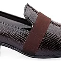 yuvrato baxi Men's 3.81 Cm Heel Height Increasing Faux Leather Material Casual Formal Slip-On Loafer and Moccasion Shoes-picture-6
