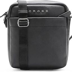 Sling Crossbody Bag One Side Travel Messenger Multipurpose Genuine Leather Tablet Bag for Men And Women Office Business Outdoor Daily use with Adjustable Shoulder Strap - Black-image-12