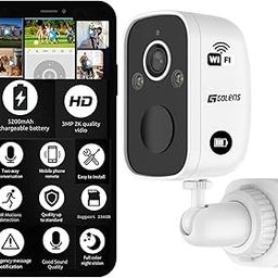 Golens 2K 5200mAh Rechargeable Battery WiFi CCTV Camera for Home Outdoor Waterproof | 2-Way Audio | Colored Night Vision | Motion Detection | Sound and Light Alarm | Heavy Duty WiFi Camera-17