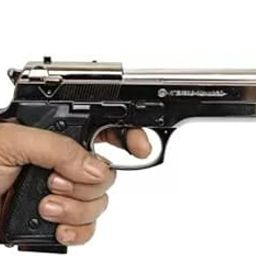 Premium 9MM Big Size Gun Shaped Lighter Red Flame Windproof Cigarette Lighter with Laser Pointer Pocket Lighter (Silver)-image-47