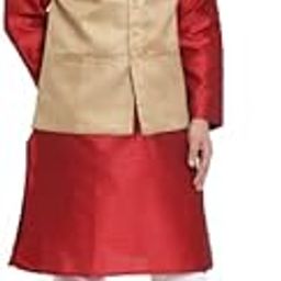 Cotton Jute Brown Nehru/Modi Jacket Mandarian Collar Sleeveless Waist Coat For Men - Brown CTNJUTEWCBROWN-95