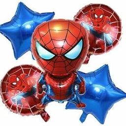 PARTY BREEZE ¢ spiderman birthday decoration avengers theme combo kit banner balloons 5 pcs for boys girls adults,blue,red Paper-picture-10