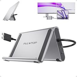 USB C Docking Station Dual 4K Monitor for MacBook Pro/Air M3/M4, PULWTOP MacBook Pro Dock Stand Dual Display Laptop Docking Station with 2 HDMI, PD, Ethernet, USB A/C 10Gbps, Audio, SD/TF, USB 2.0-image-62