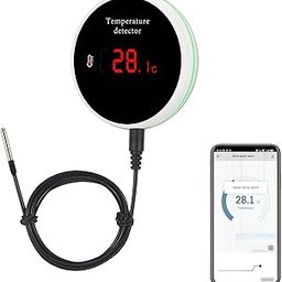 WiFi Thermometer Smart Temperature Sensor: Wireless Temperature Monitor with Waterproof External Probe, App Alerts and Buzzer Alarm, Digital Temperature Gauge for Refrigerator, Freezer, Fish Tank-image-5