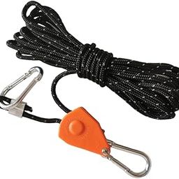 LOOM TREE® Rope Hanger Ratchet Tightener Grow Light Hangers for Outdoor Canopy Climbing 4M Black | Outdoor Sports | Camping & Hiking | Tents & Canopies | Tent & Canopy Accessories-image-67