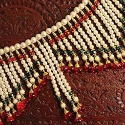 Sensimon Handmade Pearl & Beaded Toran for Door Hanging | Traditional Decorative Bandarwal for Home, Temple & Festive Décor | for Diwali, Wedding & Pooja Room (L - 37 Inch)-image-52