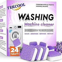 TEKCOOL Washing Machine Cleaner Tablet Descaling Powder Tablets, Washing Machine deep Cleaner, Deep Cleaner Tablet All Company’s Front and Top Load Machine (24 pcs) (Lavi Lavender):-image-8
