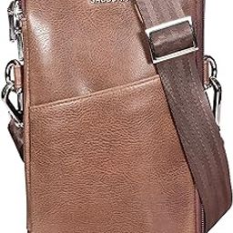 Genuine Leather Medium Crossbody Sling Bag For Men-image-2
