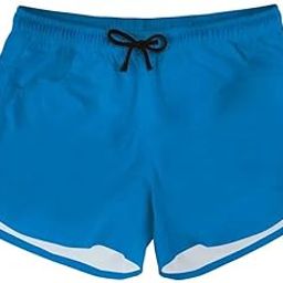 Women's Board Shorts Summer Quick Dry Swim Beach Water Bottom Short with Pockets Blue-image-83