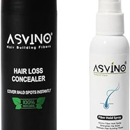 ASVINO Hair Loss Concealer Combo for Men & Women | 27.5g Keratin-Based Hair Fibers + 60ml Fiber Hold Spray | Waterproof, Long-Lasting, Natural Coverage for Thinning Hair & Bald Spots-image-23