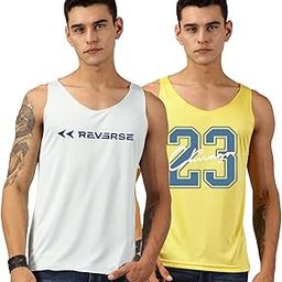Men's Polyester Printed Sleeveless Bodybulding Gym Vest Tank Top (Combo Pack of 2)-image-85