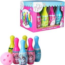 Humming Bird Toys Bowling Game Toy for Kids Set of 6 Large Pins & 1 Ball Toys Bowling Alley Set Premium Sports Learning Toys Multicolor-13