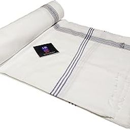Craft Venture 100% Cotton Soft Beautiful Chadder Single Bed Size Skin Friendly Summer Blanket/Khes/Dohar/Top Sheet Set/Chadar Set of - 1 (1, White)-300 TC-image-84