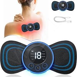 VROKLA Body Massager Machine for Pain Relief Wireless Massager 8 Mode & 19 Strength Level EMS Massager Mini Massager Butterfly Massager for Shoulder Legs Massage Neck Massager Mini Back Massager-23