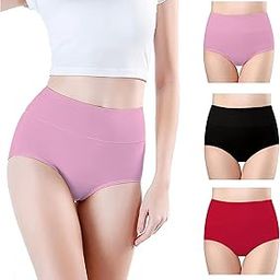 Hipster Seamless Panties for Women High Waist Cotton Panties (Pack of 3 High Waist Img 1 to 17)-image-99