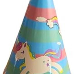 Wanna Party Rainbow Unicorn Hats, Colourful Party Hats, Birthday Celebration, Party Decoration Supplies, Decorative Items for Girls, Perfect Props for Unicorn Theme-Based Party, Pack of 8.-image-9