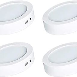 FOS 15W Surface Mount LED Panel Ceiling Light, 1500 LUMENS (Round | Neutral White 4000k | Pack of 4)-picture-4