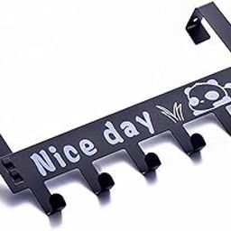 TORO Heavy Duty Carbon Metal Over Door Hanger for Cloths, Drill Free Door Hanging Hooks Suitable for Bathroom, Bedroom, Kitchen (Black)-22