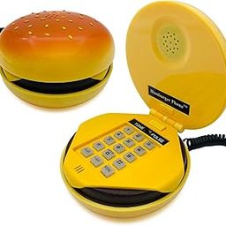 Gag Gifts Hamburger Phone Funny Gifts for Kids Landline Phone Prank Home Phone Spy Gadgets Burger Phones Corded Phone COTABATY-14