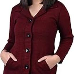 Winter Wear Casual Acrylic Wool Full Sleeve with Pockets Women's Long Cardigans (4195)-19