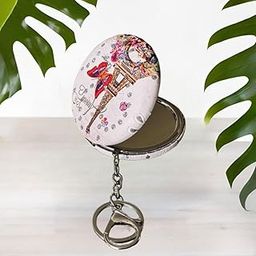 Portable Compact Mirrors with 2x1 Magnifying Glass, for Self Grooming, Makeup, Carry in Purses-image-81