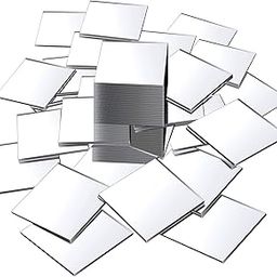 AV111 Acrylic Square Mirrors, 2mm Thick, 5 x 5 cm (2 x 2 inch), Pack of 20, Silver Mirrored Plexiglass, Without Adhesive-image-2