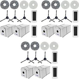 HASTHIP Set of 33PCS Replacement Accessories for Ecovacs Deebot N30 Pro Omni Vacuum Cleaner Spare Includes 3 Side Brushes 4 Microfiber Cloth Mop 2 Dust Bag Filter-0