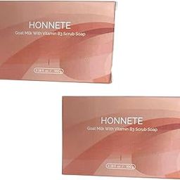 honete goat milk with vitamin b3 scrub soap all skin type 100 g pack of 2-48