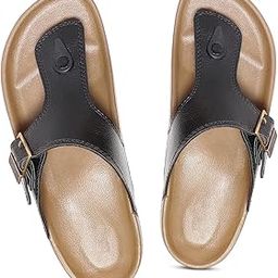 Men's Formal T-Shape Fashion Sandal/Slipper for Men | Comfortable | Lightweight | Anti Skid | Office Footwear for Men Brown Tan and Black-image-7