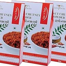 Mom's Love Packs Vegetarian Roasted Coconut Chutney Powder 100gm - (Pack of 3)-image-14