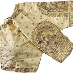 Women Silk Half Sleeve Blouse-picture-33