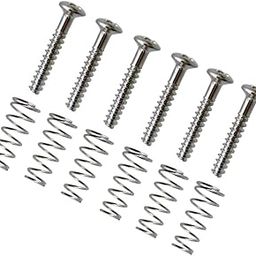 Club Bollywood®6 Pieces Electric Guitar Single Pickup Screws+Springs Set Silver|Musical Instruments & Gear | Guitars & BES | Parts & Accessories |6 Pieces Pickup Screws-1